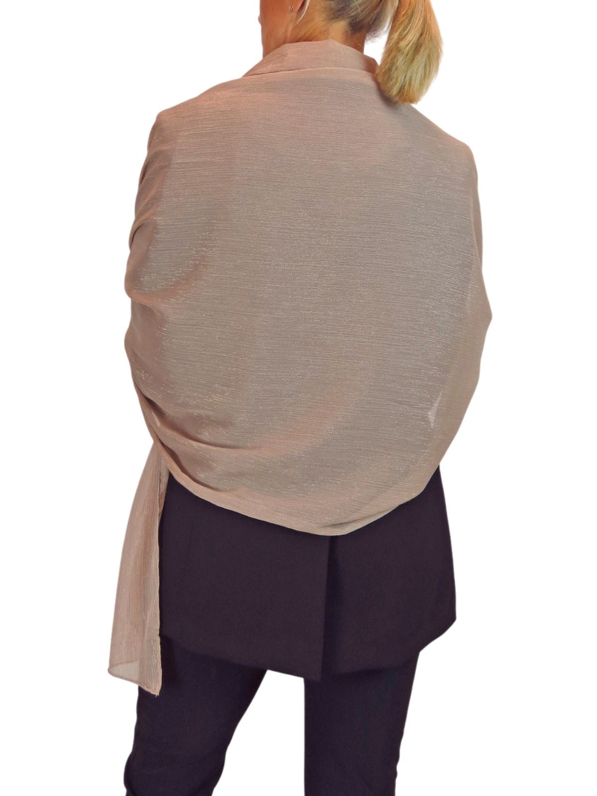 Bufanda de seda para mujer de Paulo Due - Mantón envolvente de gasa fina para viajes y noche - Imagen 121 de 126