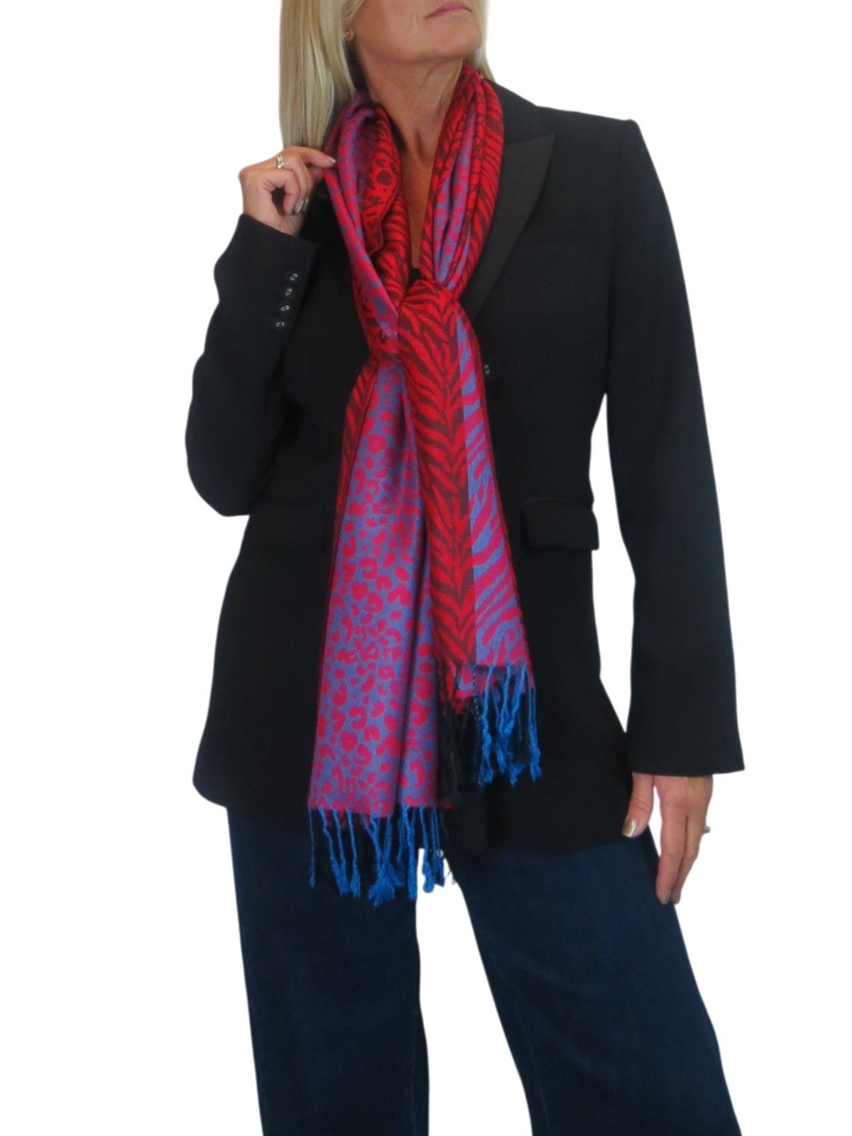 Bufanda suave ligera con estampado de cebra de leopardo para damas chal envolvente - Imagen 76 de 91