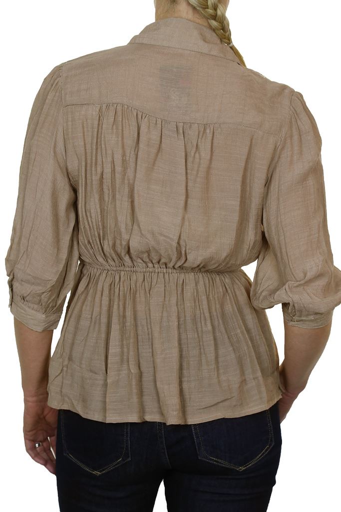 Womens Crochet Lace Collar Blouse Ruffle Button Up Shirt Casual Size 8-16 - Picture 18 of 28