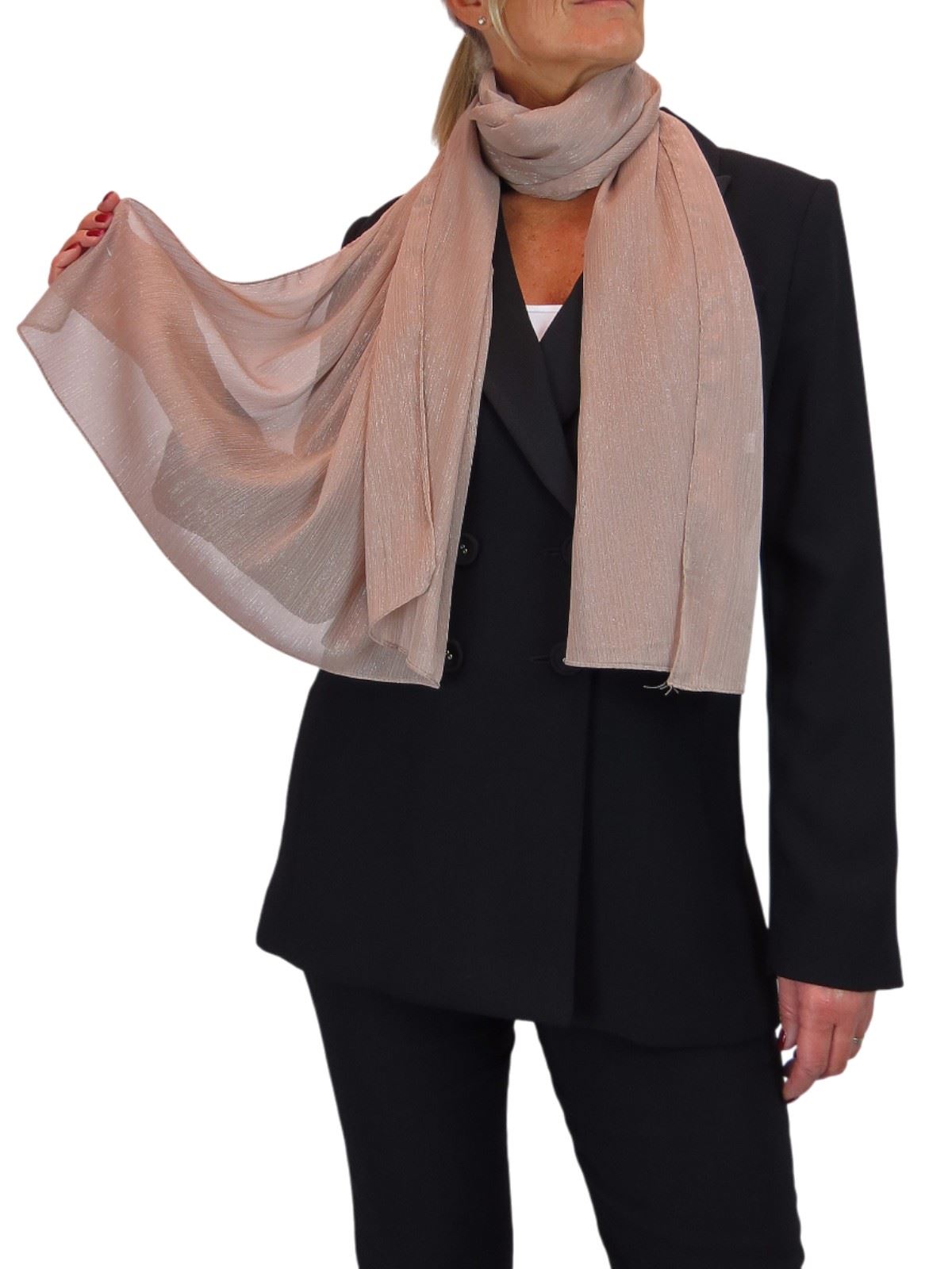 Bufanda de seda para mujer de Paulo Due - Mantón envolvente de gasa fina para viajes y noche - Imagen 125 de 126