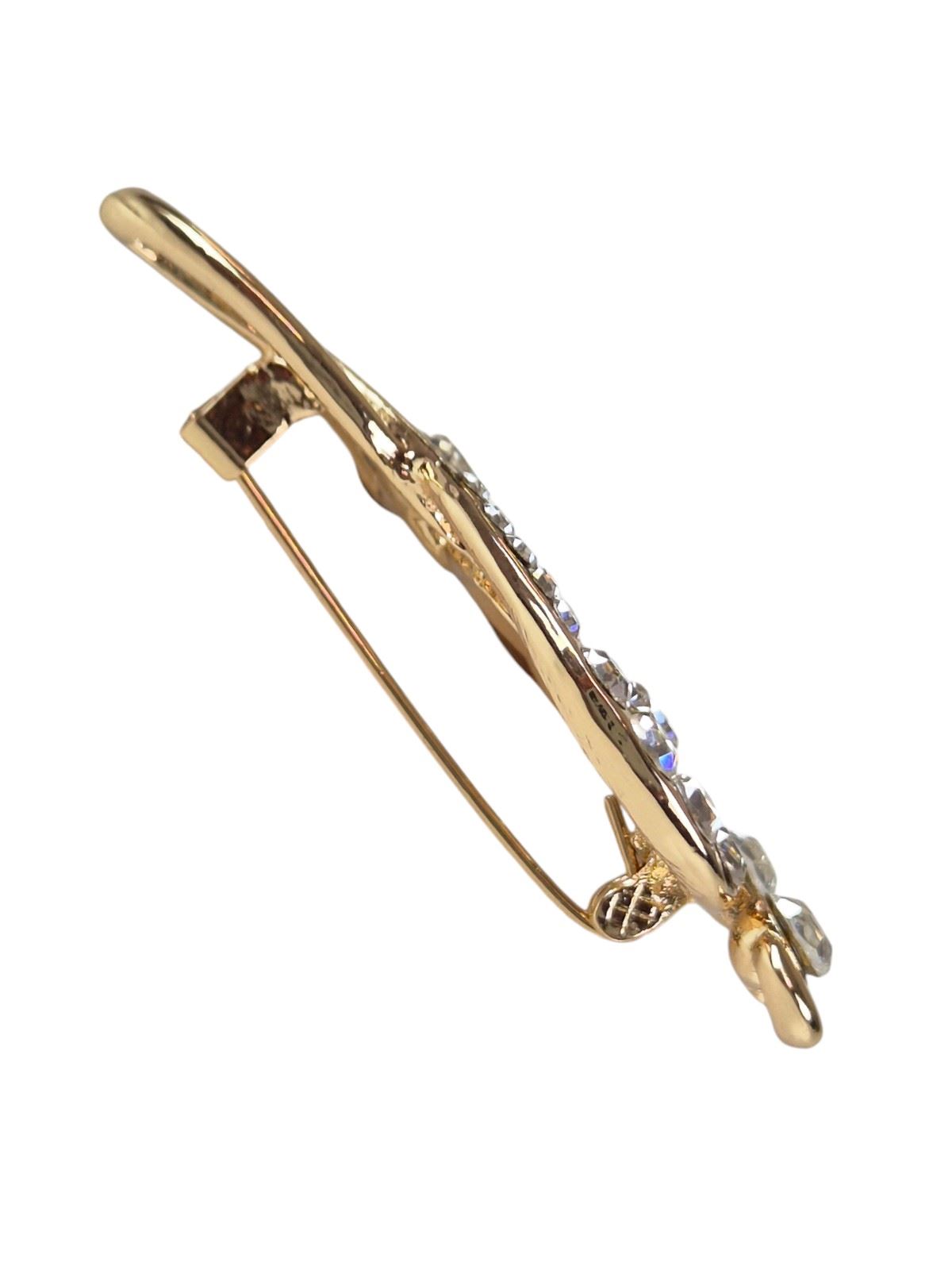 Ladies Diamante Treble Clef Brooch Pin Crystal Music Design Christmas Gift - Picture 7 of 12