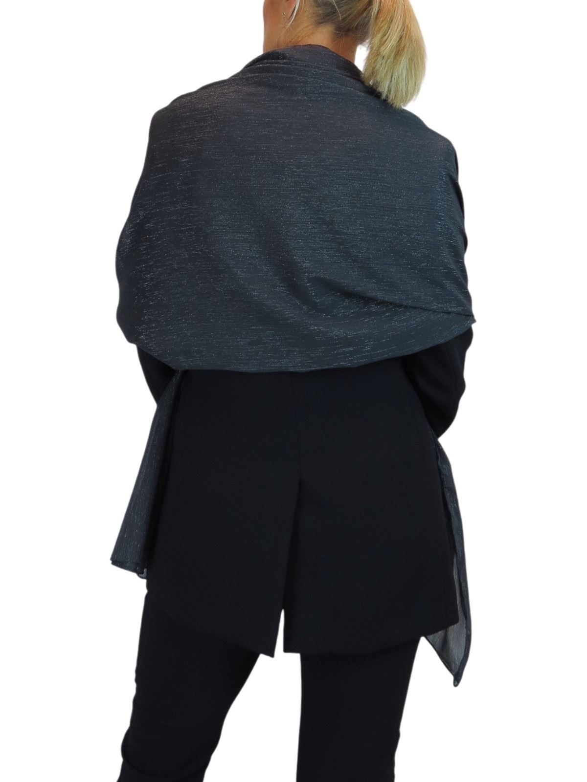 Bufanda de seda para mujer de Paulo Due - Mantón envolvente de gasa fina para viajes y noche - Imagen 44 de 126