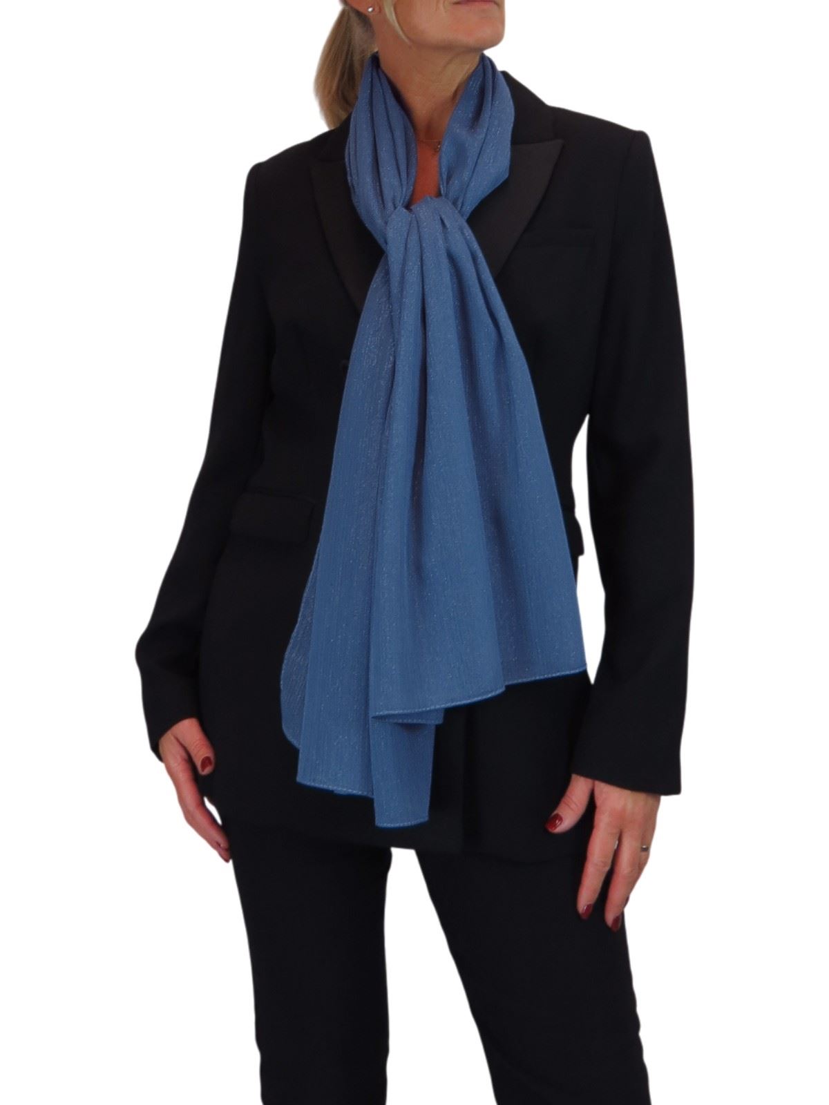 Bufanda de seda para mujer de Paulo Due - Mantón envolvente de gasa fina para viajes y noche - Imagen 52 de 126