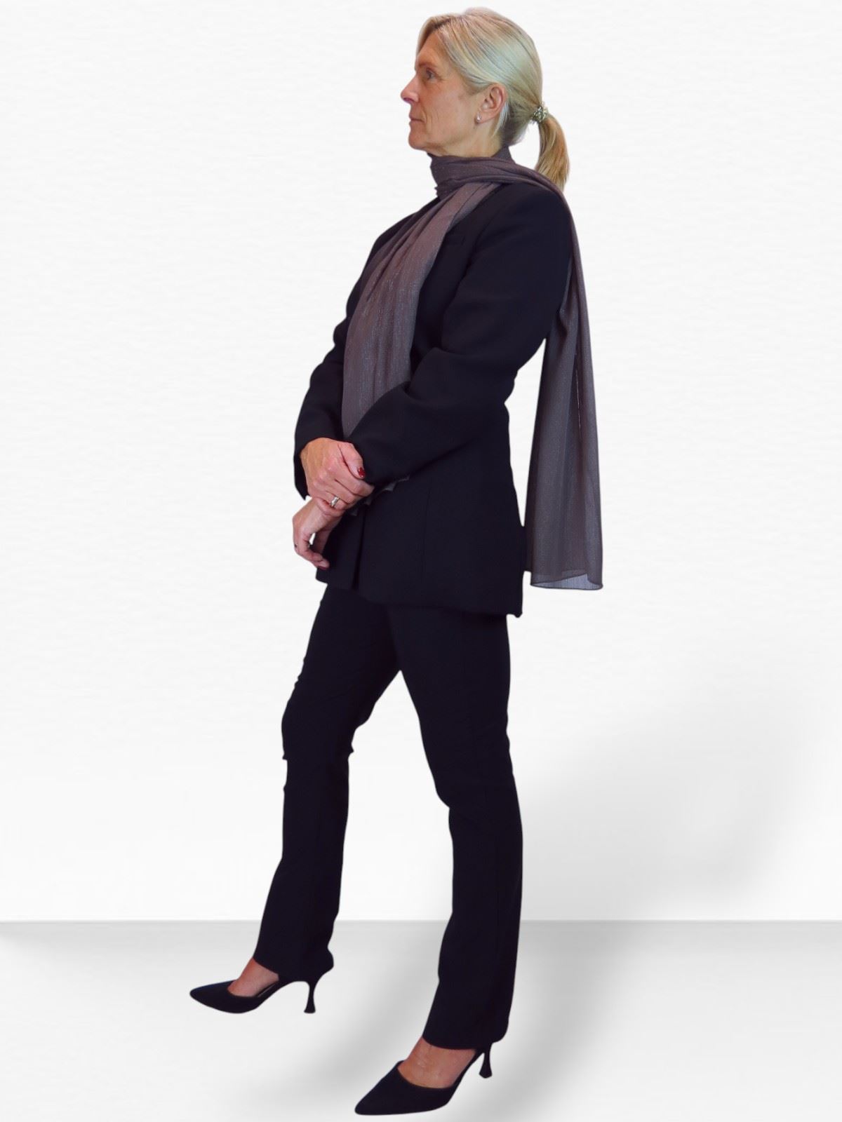 Bufanda de seda para mujer de Paulo Due - Mantón envolvente de gasa fina para viajes y noche - Imagen 40 de 126