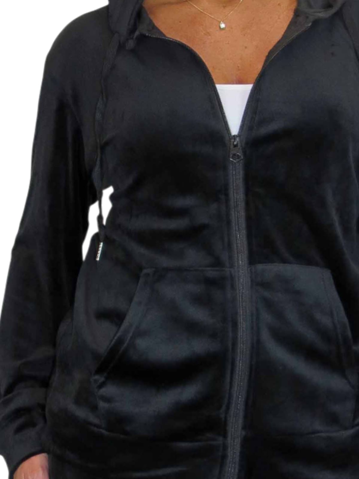 Ladies 2 Piece Velour Tracksuit Set Jogger and Zip Hoodie Casual Loungewear - Picture 26 of 38