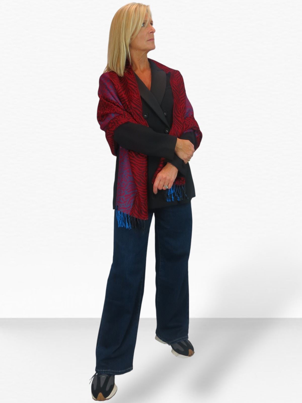 Bufanda suave ligera con estampado de cebra de leopardo para damas chal envolvente - Imagen 33 de 91