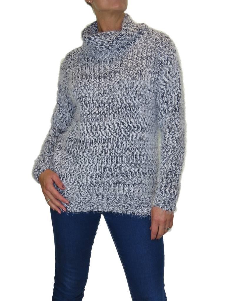 NEW Ladies Chunky Fluffy Textured Knit Roll Neck Jumper Winter Christmas 10-20 | eBay