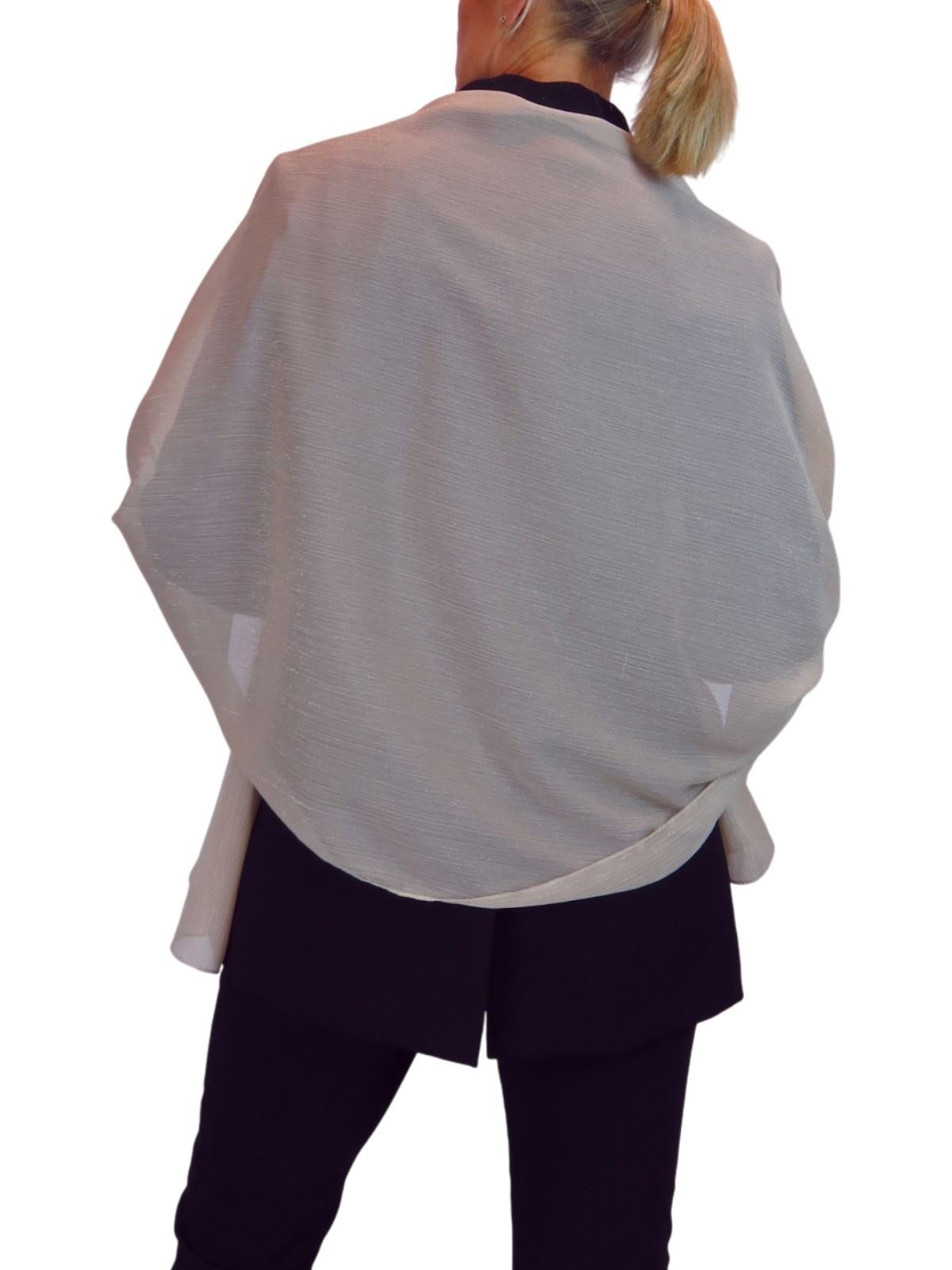 Bufanda de seda para mujer de Paulo Due - Mantón envolvente de gasa fina para viajes y noche - Imagen 9 de 126