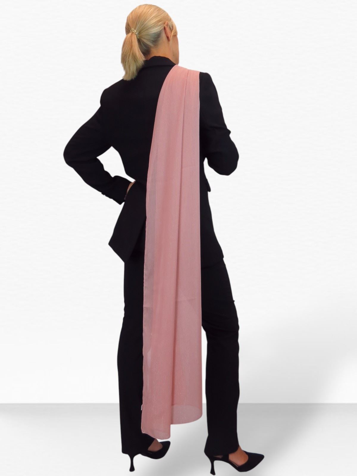 Bufanda de seda para mujer de Paulo Due - Mantón envolvente de gasa fina para viajes y noche - Imagen 110 de 126