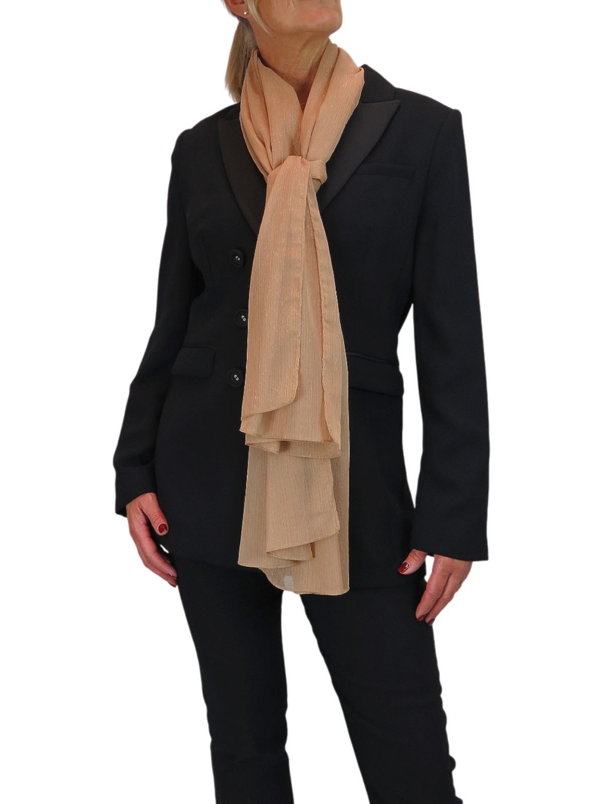 Bufanda de seda para mujer de Paulo Due - Mantón envolvente de gasa fina para viajes y noche - Imagen 66 de 126