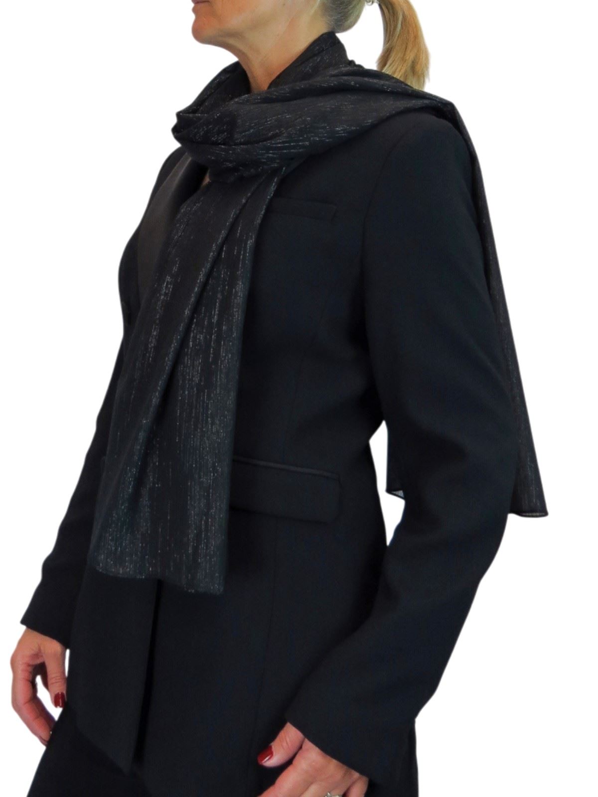 Bufanda de seda para mujer de Paulo Due - Mantón envolvente de gasa fina para viajes y noche - Imagen 18 de 126