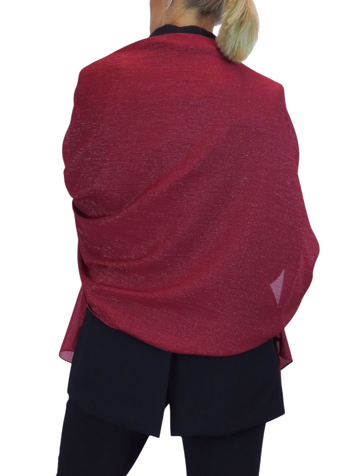 Bufanda de seda para mujer de Paulo Due - Mantón envolvente de gasa fina para viajes y noche - Imagen 23 de 126