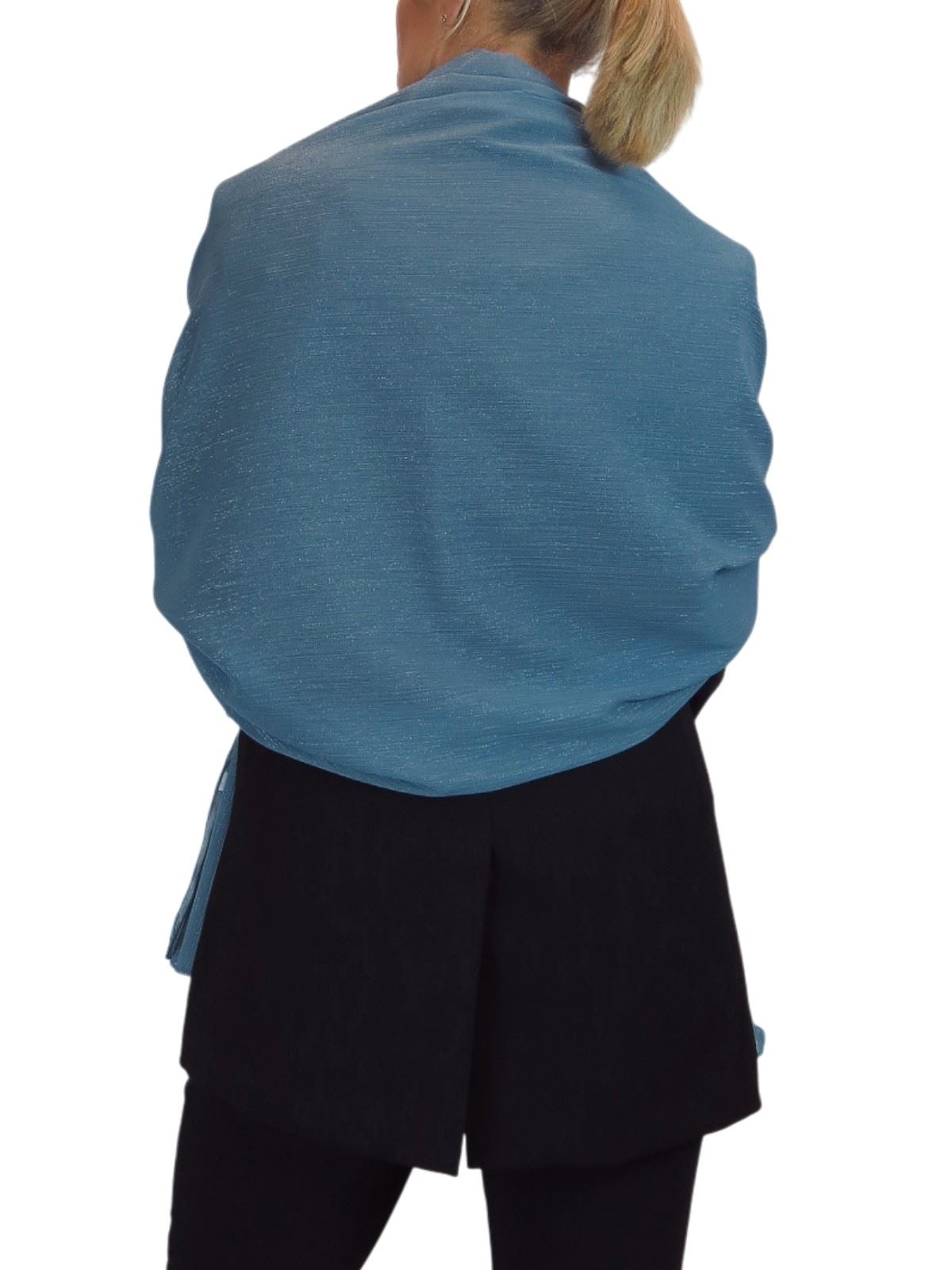 Bufanda de seda para mujer de Paulo Due - Mantón envolvente de gasa fina para viajes y noche - Imagen 58 de 126