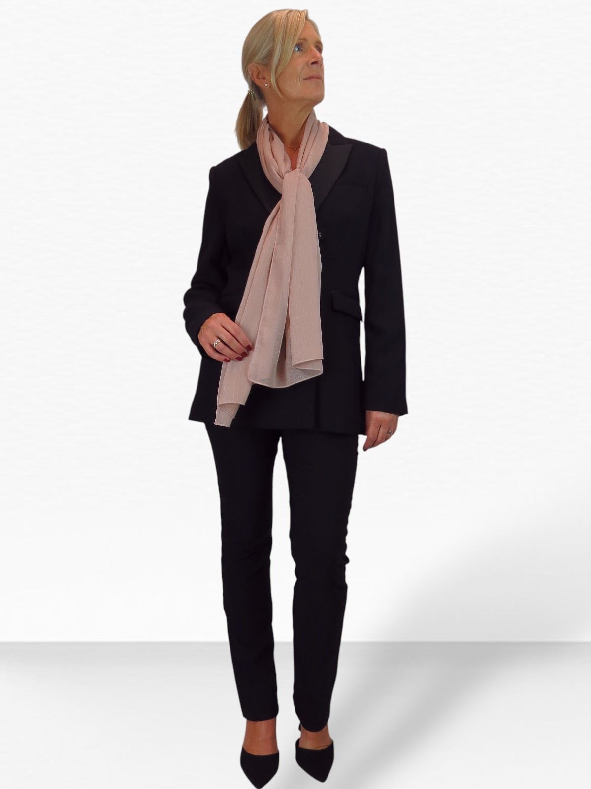 Bufanda de seda para mujer de Paulo Due - Mantón envolvente de gasa fina para viajes y noche - Imagen 103 de 126