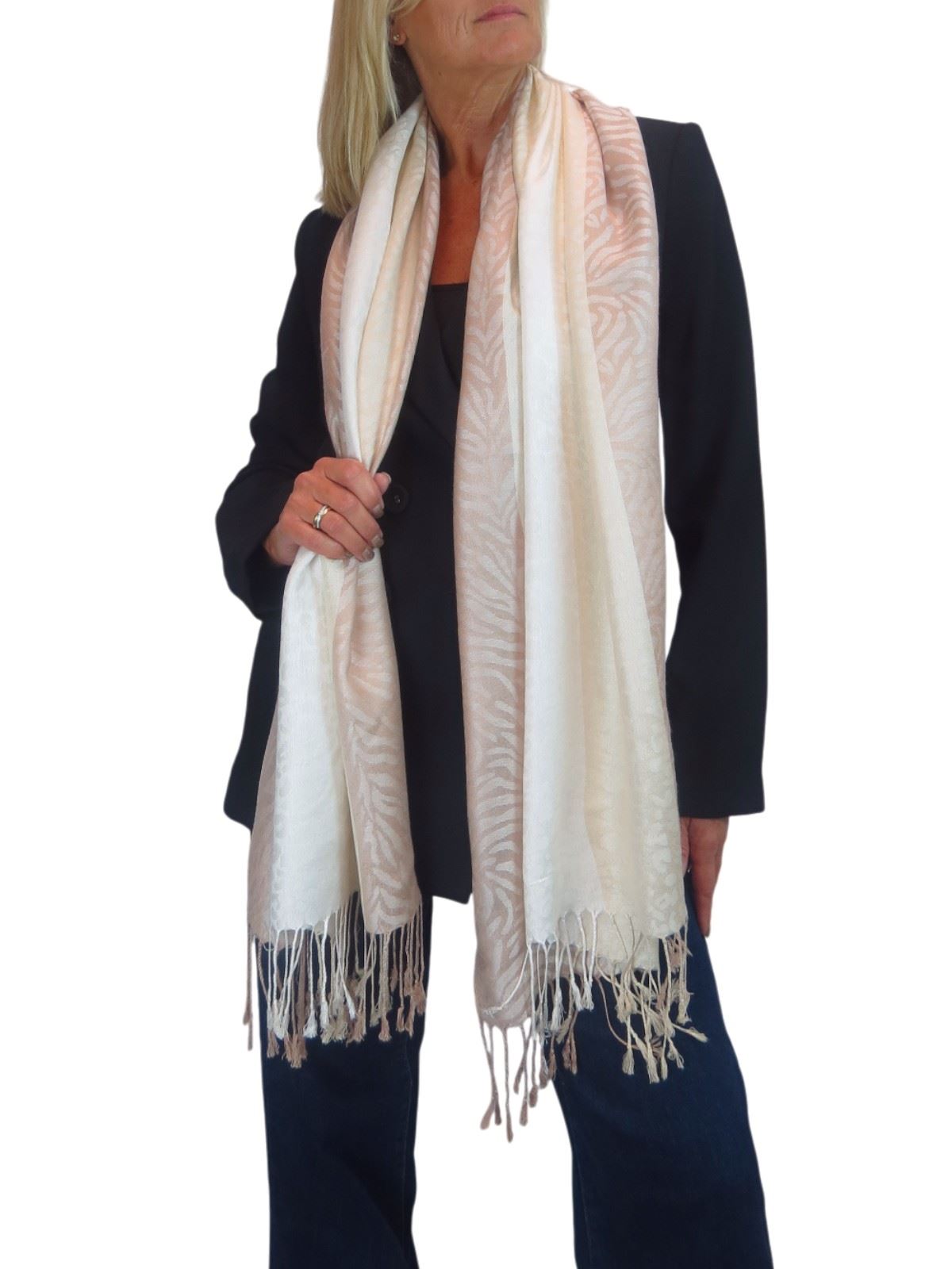 Bufanda suave ligera con estampado de cebra de leopardo para damas chal envolvente - Imagen 13 de 91