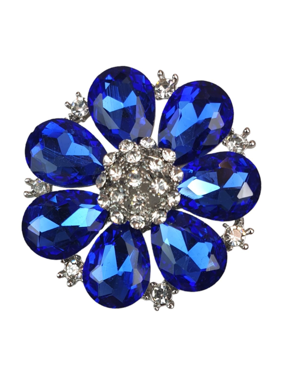 Niñas Grandes Gemas de Piedra Broche Floral Pin Racimo Cristal Medio Diamante Pin - Imagen 3 de 18
