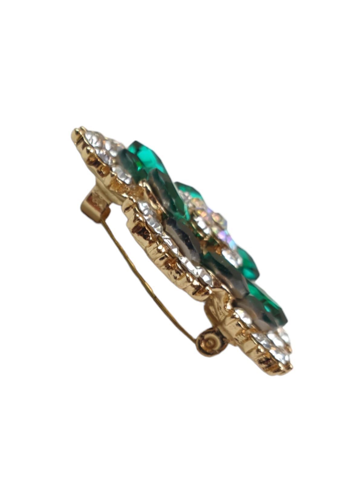 Niñas Grandes Gemas de Piedra Broche Floral Pin Racimo Cristal Medio Diamante Pin - Imagen 9 de 18