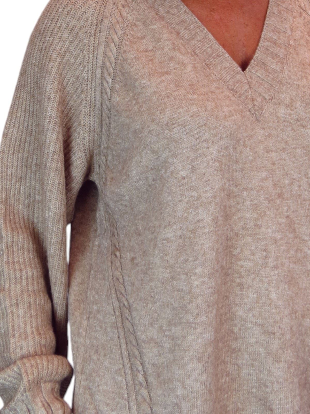 Ladies Soft Knit V Neck Jumper Wool-Like Feel Pullover Sweater Comfortable 8-22 - Picture 10 of 22