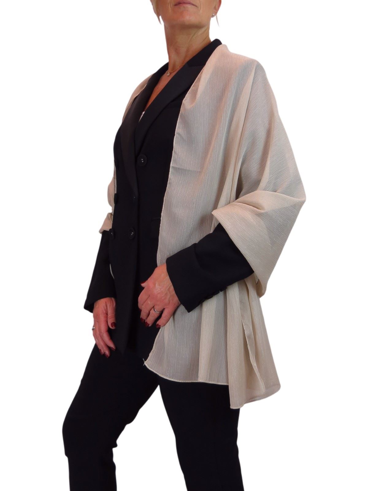 Bufanda de seda para mujer de Paulo Due - Mantón envolvente de gasa fina para viajes y noche - Imagen 14 de 126