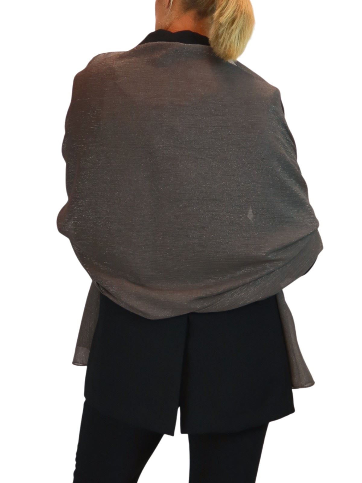 Bufanda de seda para mujer de Paulo Due - Mantón envolvente de gasa fina para viajes y noche - Imagen 37 de 126