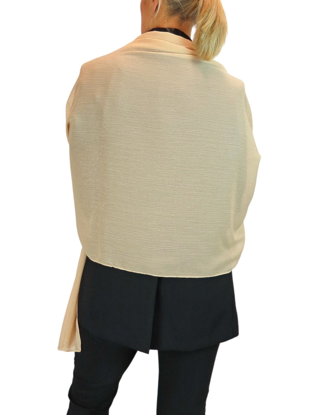 Bufanda de seda para mujer de Paulo Due - Mantón envolvente de gasa fina para viajes y noche - Imagen 30 de 126