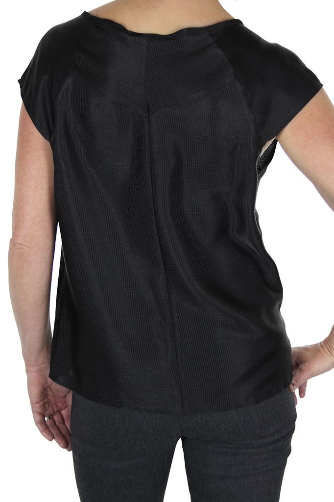 CLEARANCE Womens Evening Silky Feel Textured Top With Shine Loose Fit 8-12 - Picture 4 of 10