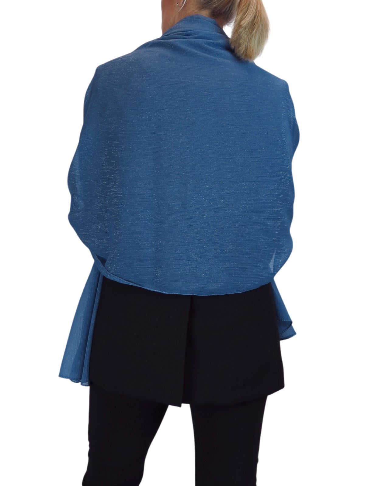 Bufanda de seda para mujer de Paulo Due - Mantón envolvente de gasa fina para viajes y noche - Imagen 51 de 126