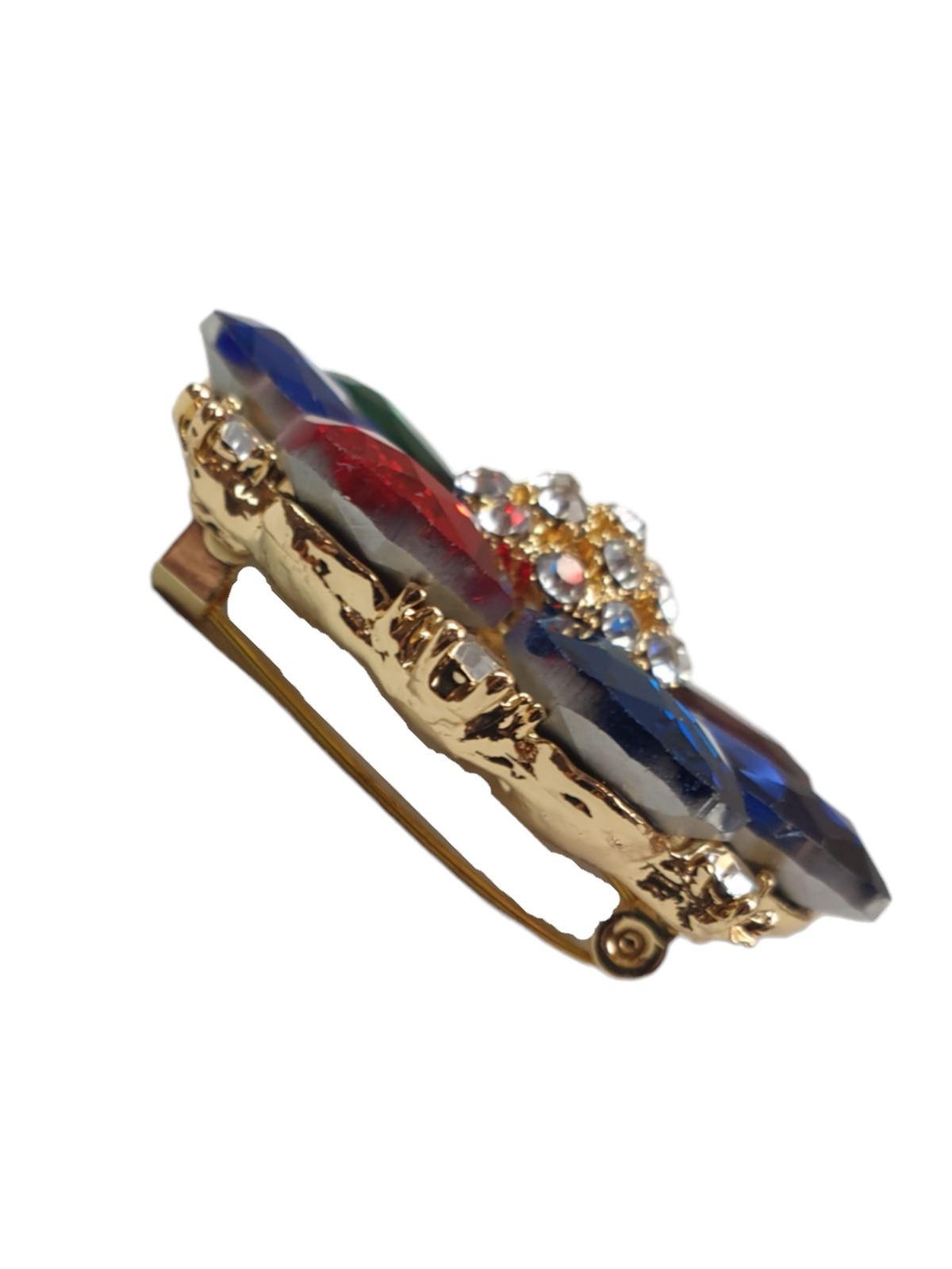 Niñas Grandes Gemas de Piedra Broche Floral Pin Racimo Cristal Medio Diamante Pin - Imagen 13 de 18