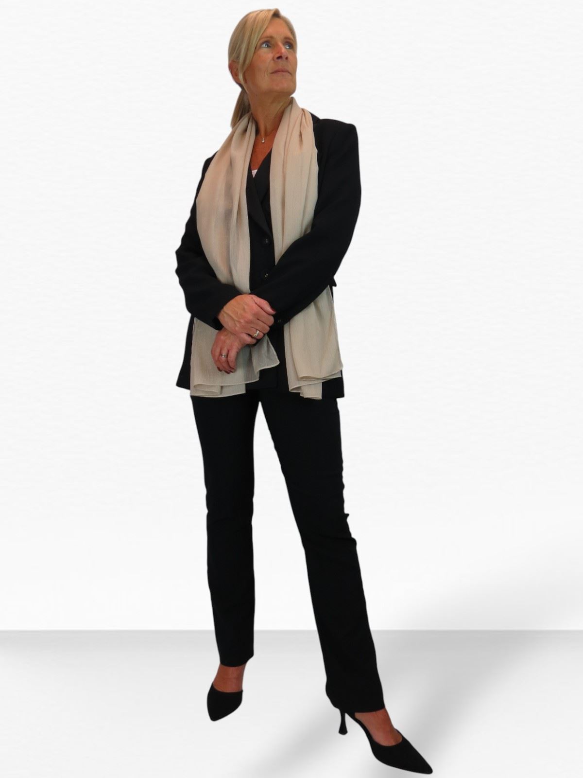 Bufanda de seda para mujer de Paulo Due - Mantón envolvente de gasa fina para viajes y noche - Imagen 12 de 126