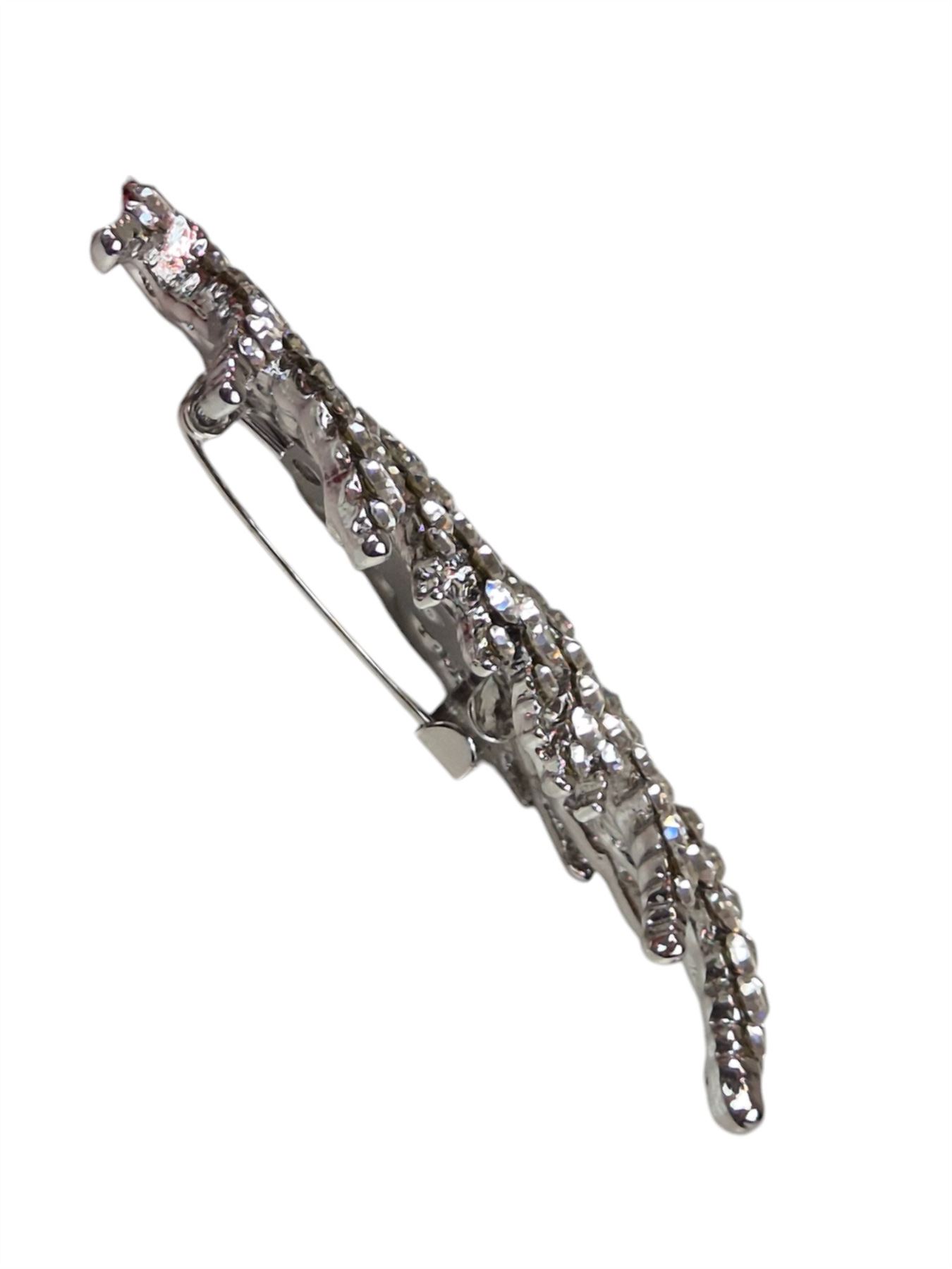 Ladies Feather Brooch Pin Sparkling Diamante Design Remembrance Free Spirit Gift - Picture 12 of 14