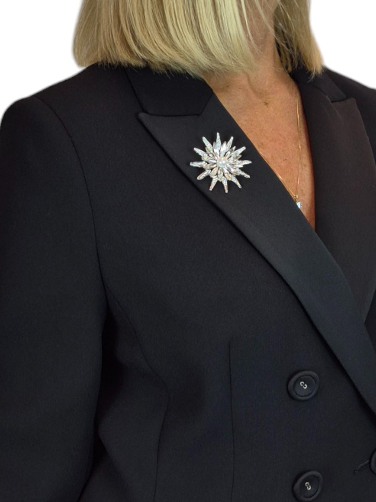 Impresionante Broche Margarita Cristal Prendedor con Centro de Perlas Flor Plata Joyería - Imagen 15 de 17