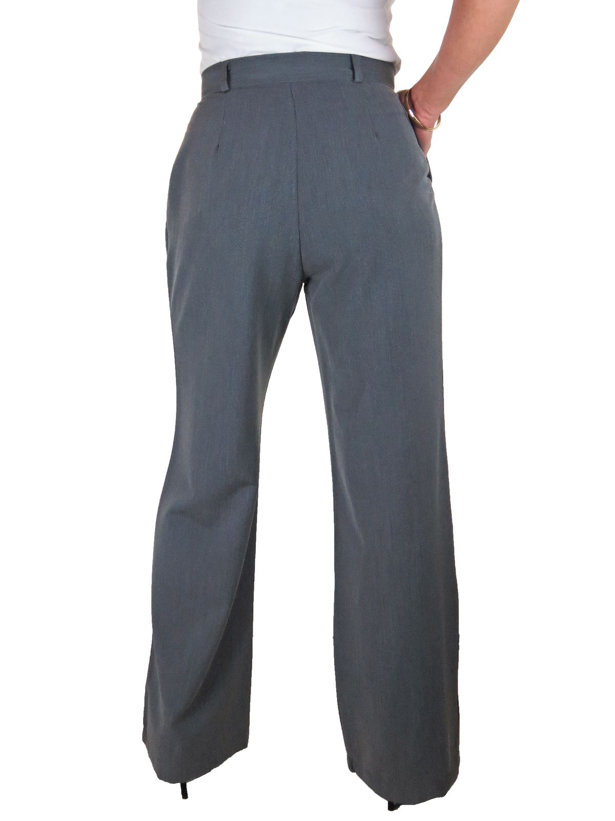 Pantalones inteligentes de cintura alta de calce suelto para mujer oficina trabajo 10-22 - Imagen 9 de 17