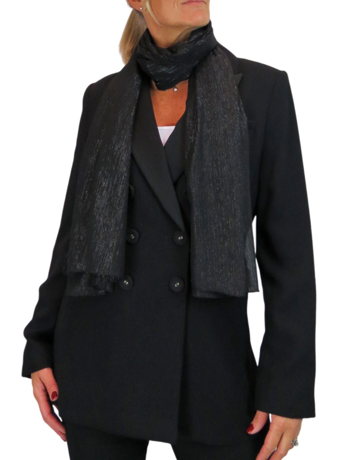 Bufanda de seda para mujer de Paulo Due - Mantón envolvente de gasa fina para viajes y noche - Imagen 17 de 126