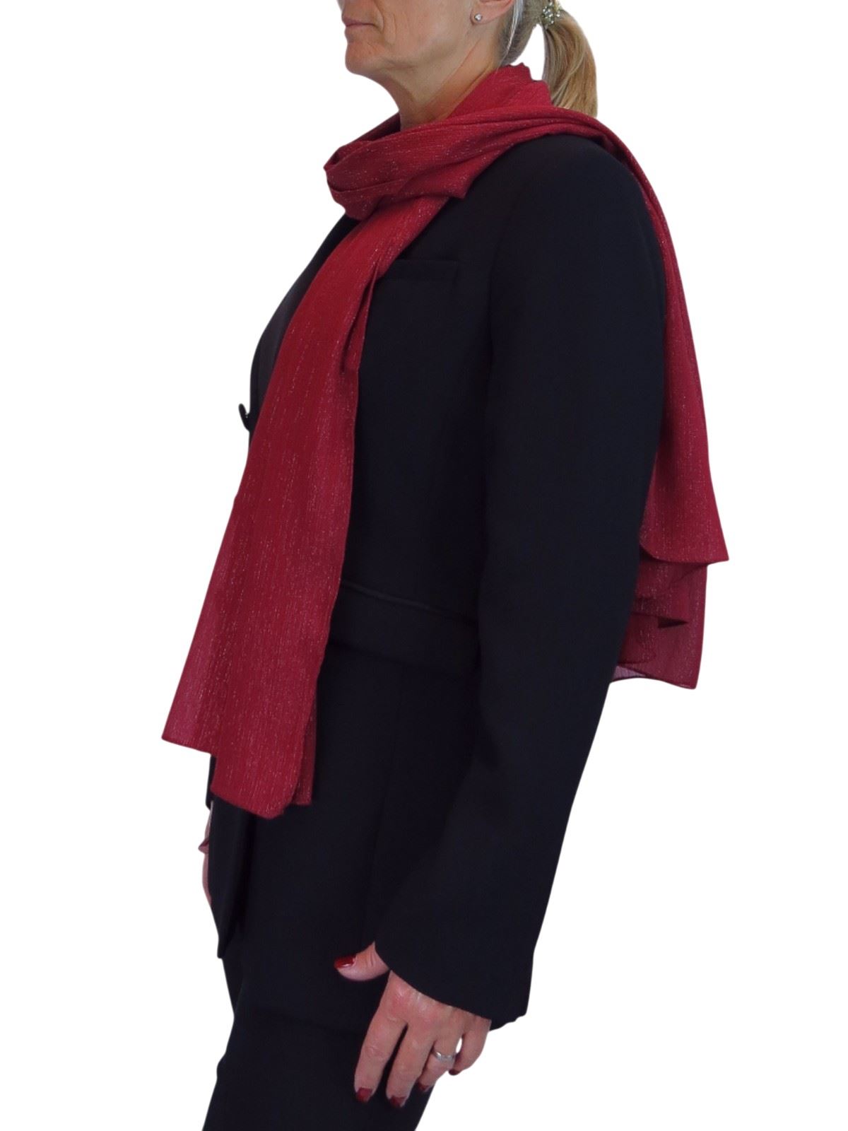 Bufanda de seda para mujer de Paulo Due - Mantón envolvente de gasa fina para viajes y noche - Imagen 25 de 126