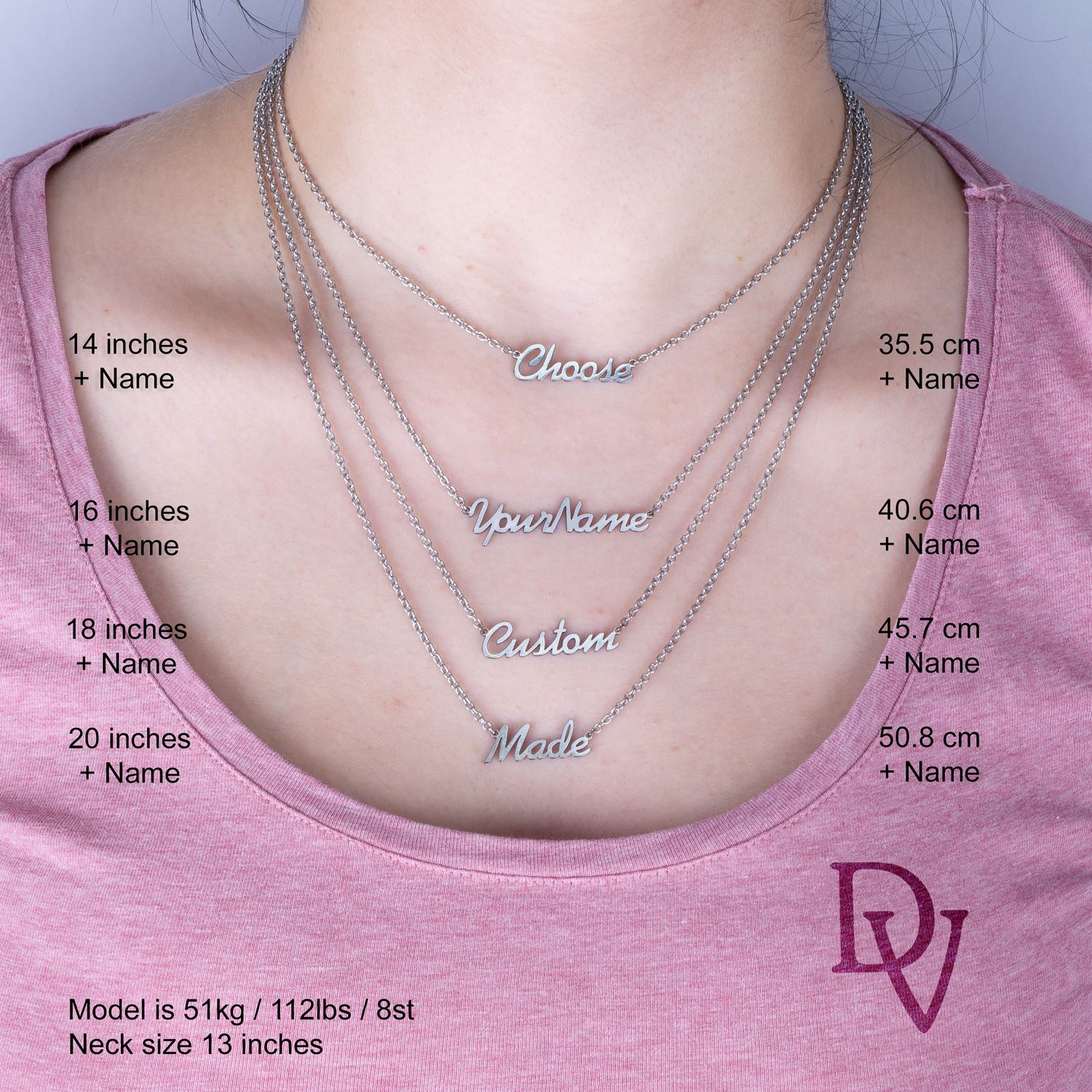 Name Necklace Gift Idea Birthday Xmas 