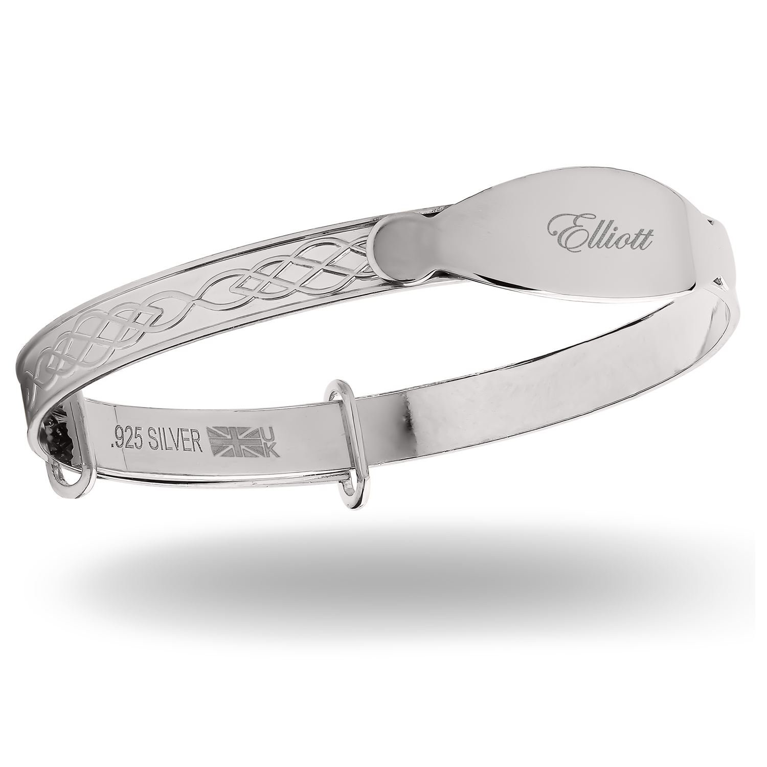 Elliott Baby Boy Christening Bracelet Bangle Gift Custom
