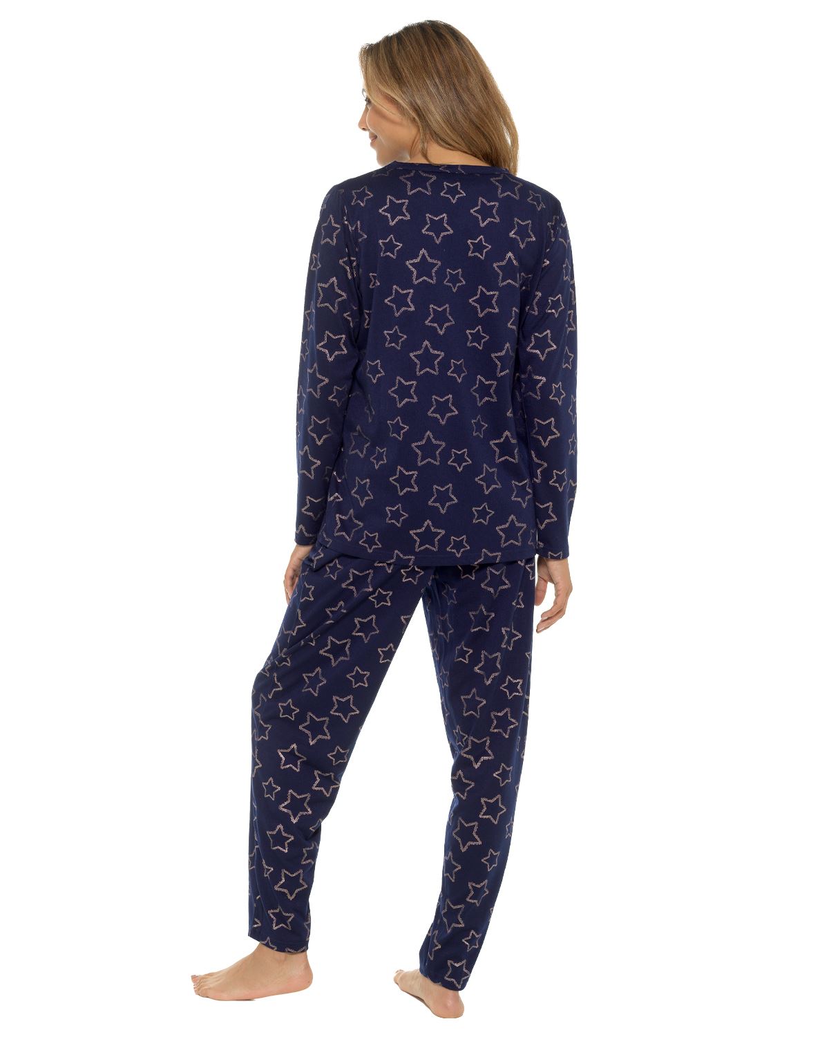 Long Jersey Pyjamas Ladies Soft Cotton Animal Print Pyjama Set Nightwear - Picture 30 of 35