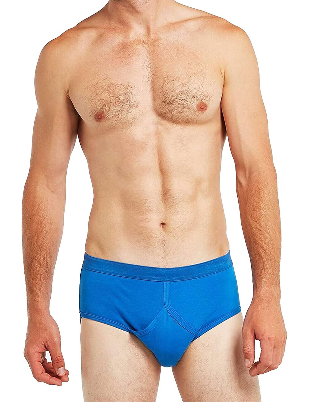 3-Pack Men's Y-Front Cotton Briefs Underwear - Sizes M To 5XL | Interlock Jersey Fabric | SKT Brand