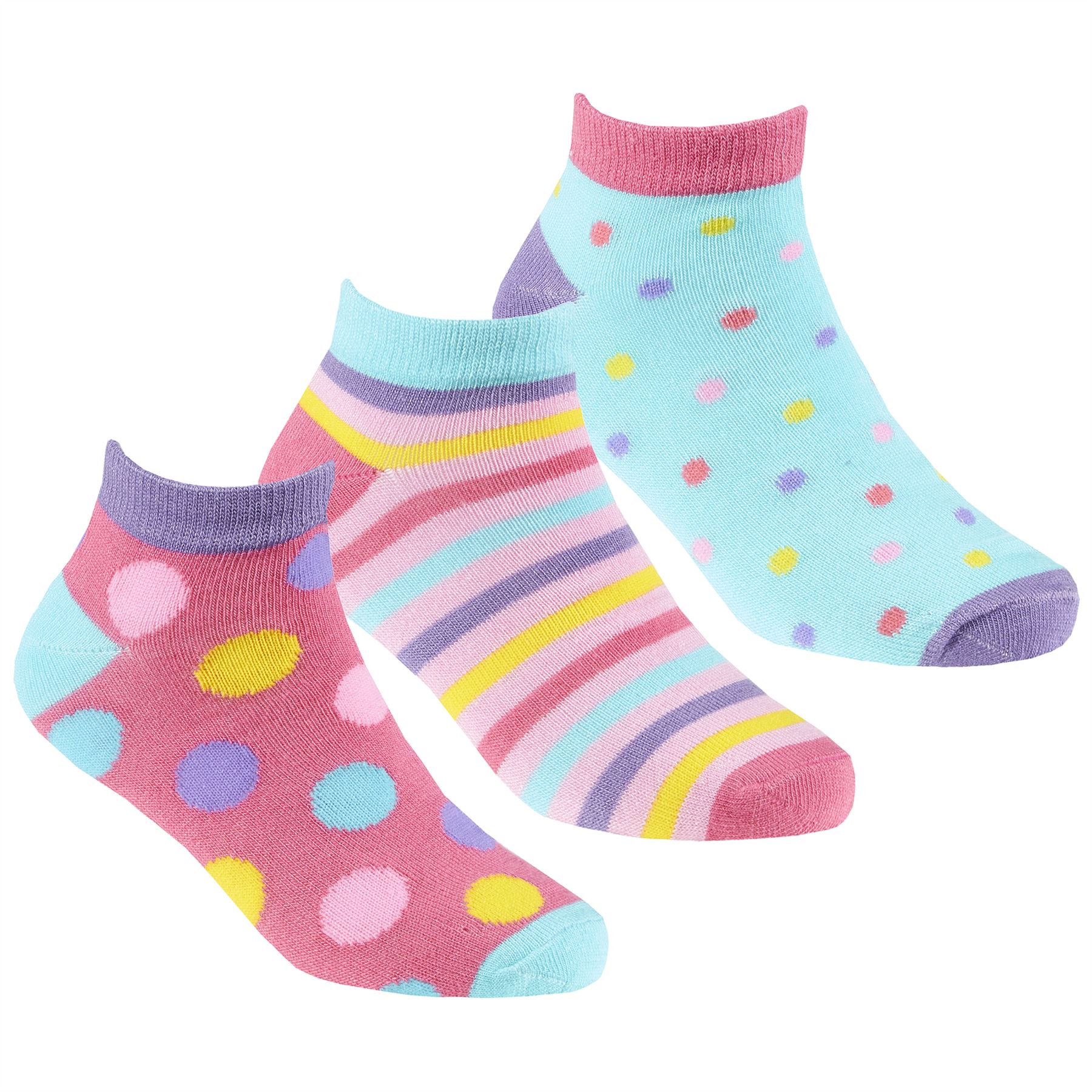Kids Bamboo Trainer Socks Boys Girls Childrens Pattern Liner Sock 6 Pairs - Picture 8 of 9