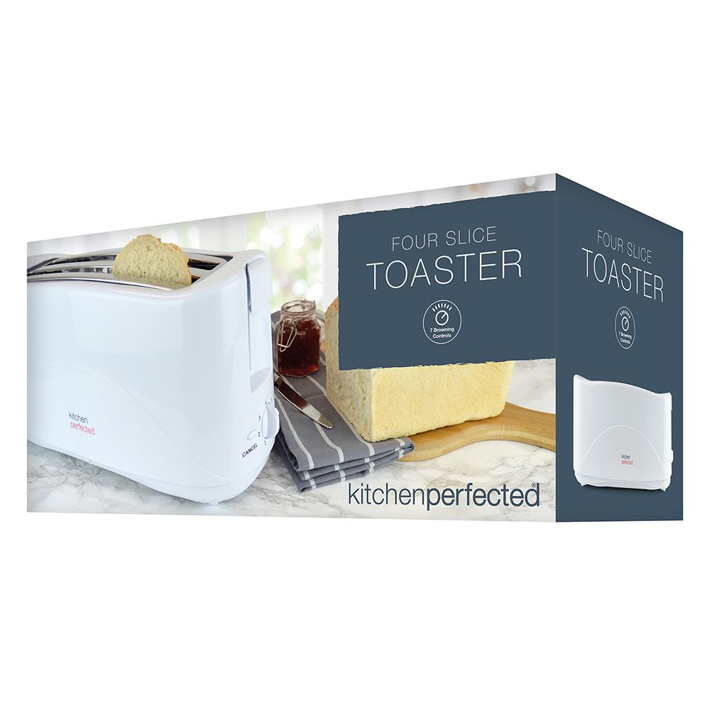 4-Slice Toaster Large Slots Cool Touch Slide-Out Crumb Tray Adjustable Browning - Picture 11 of 11