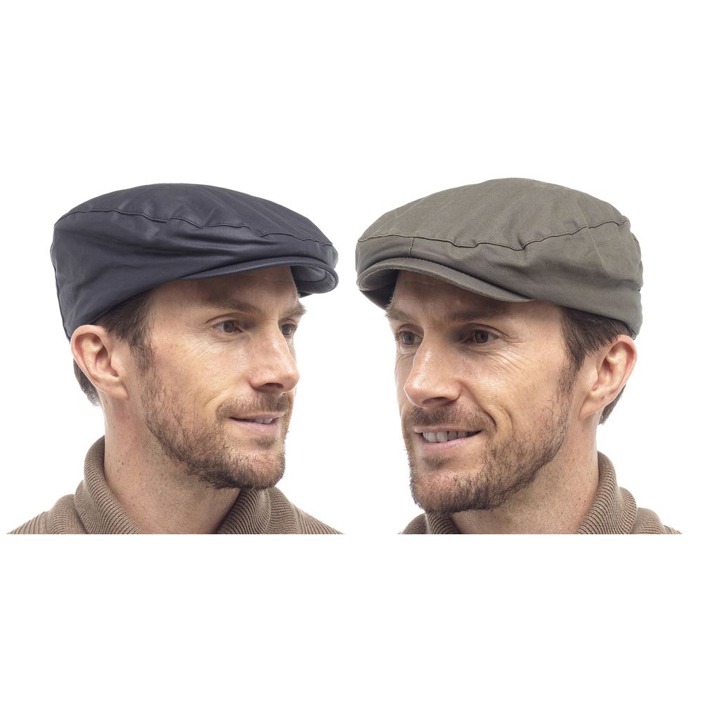 Mens Harvey James Waxed Finish Outdoors Fishermans Hat Wax MA243 Navy or Olive