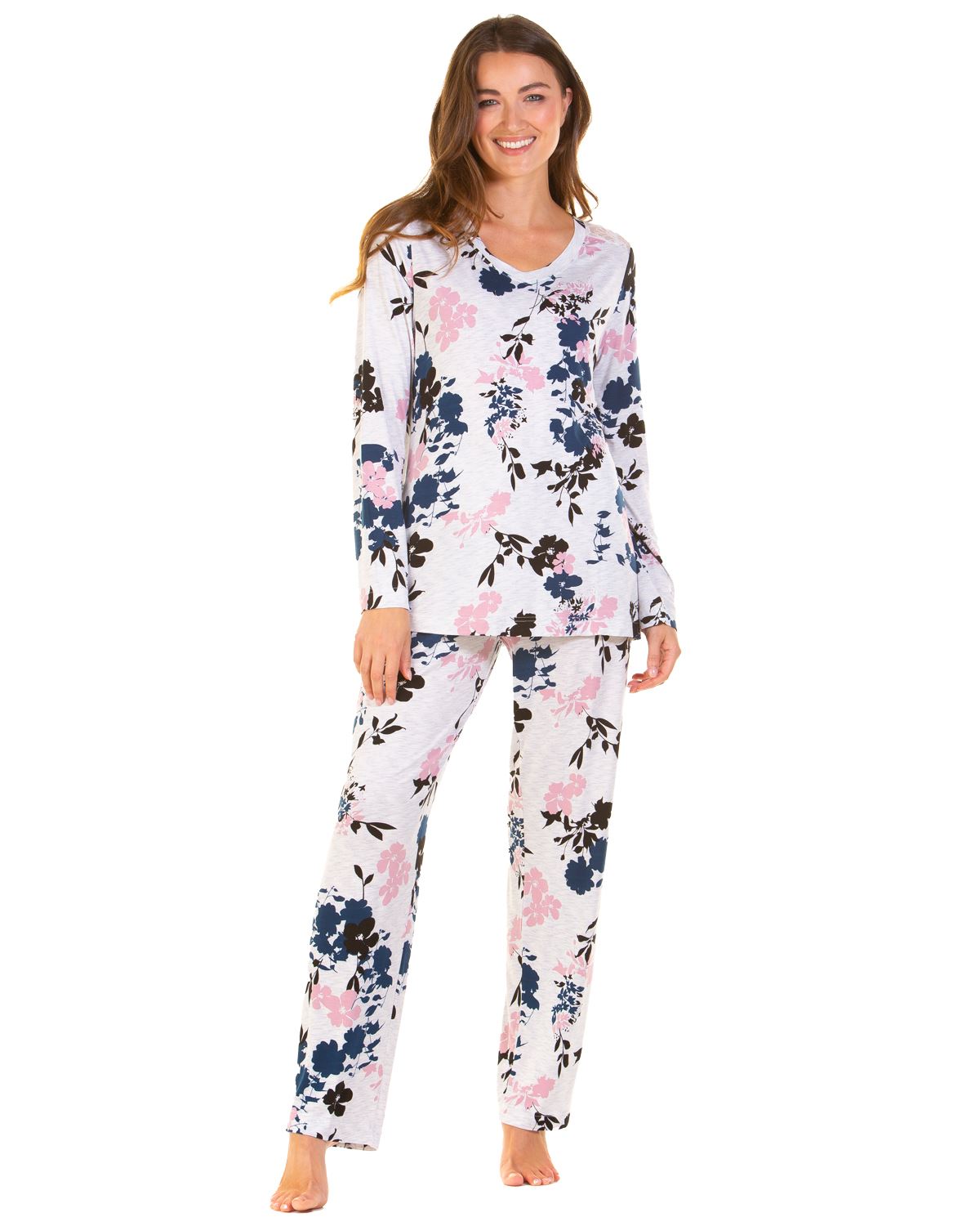 Conjunto de pijama de encaje de bambú hipoalergénico transpirable manga larga La Marquise - Imagen 2 de 9