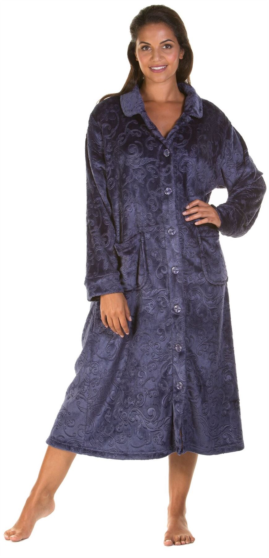 lady olga dressing gown Gold Lady Olga English Made Long Satin Dressing Gown With Lace Detail
