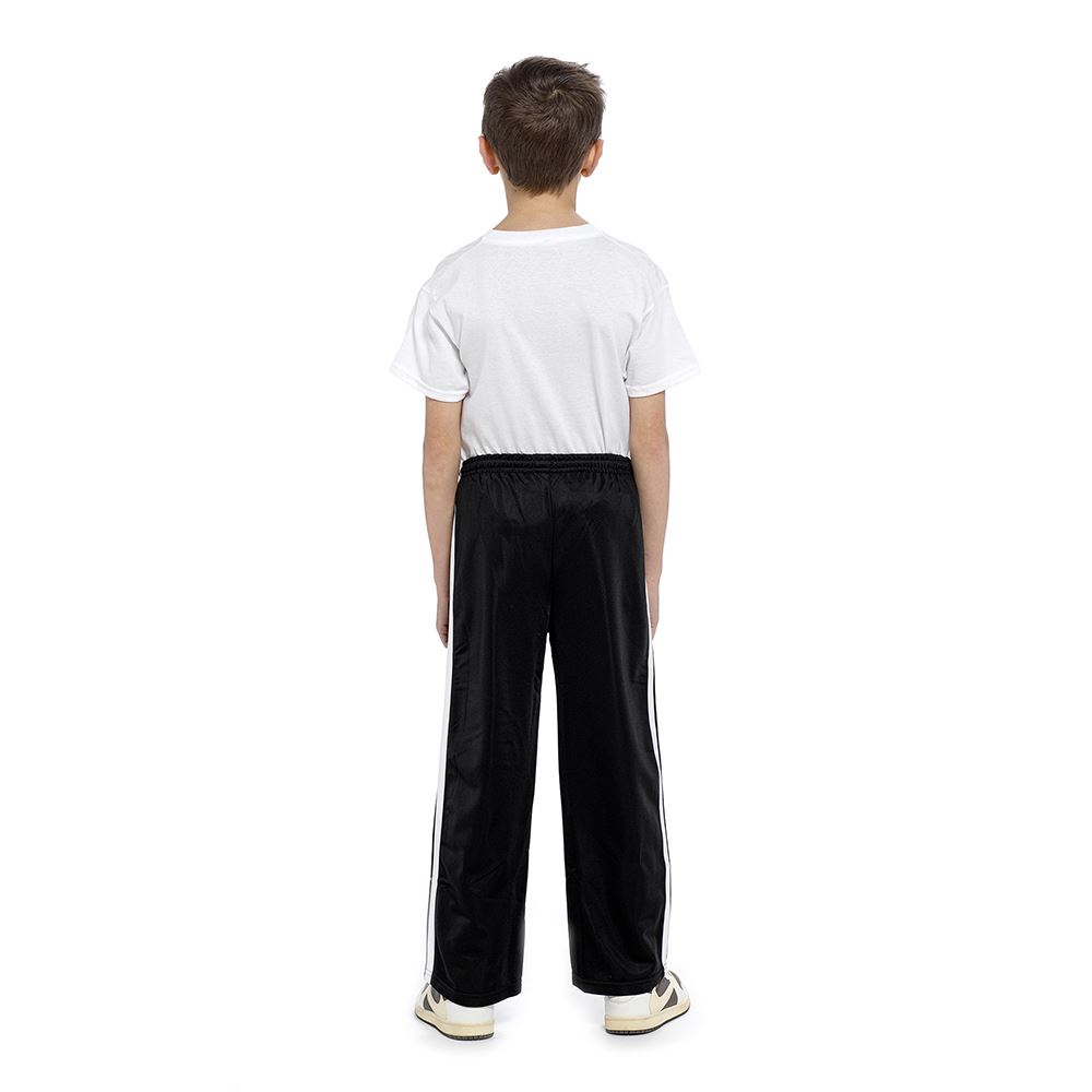 Kids Jogger Bottoms Boys Girls Casual Side Stripe Leisure Loose Leg PE Trousers - Picture 5 of 9