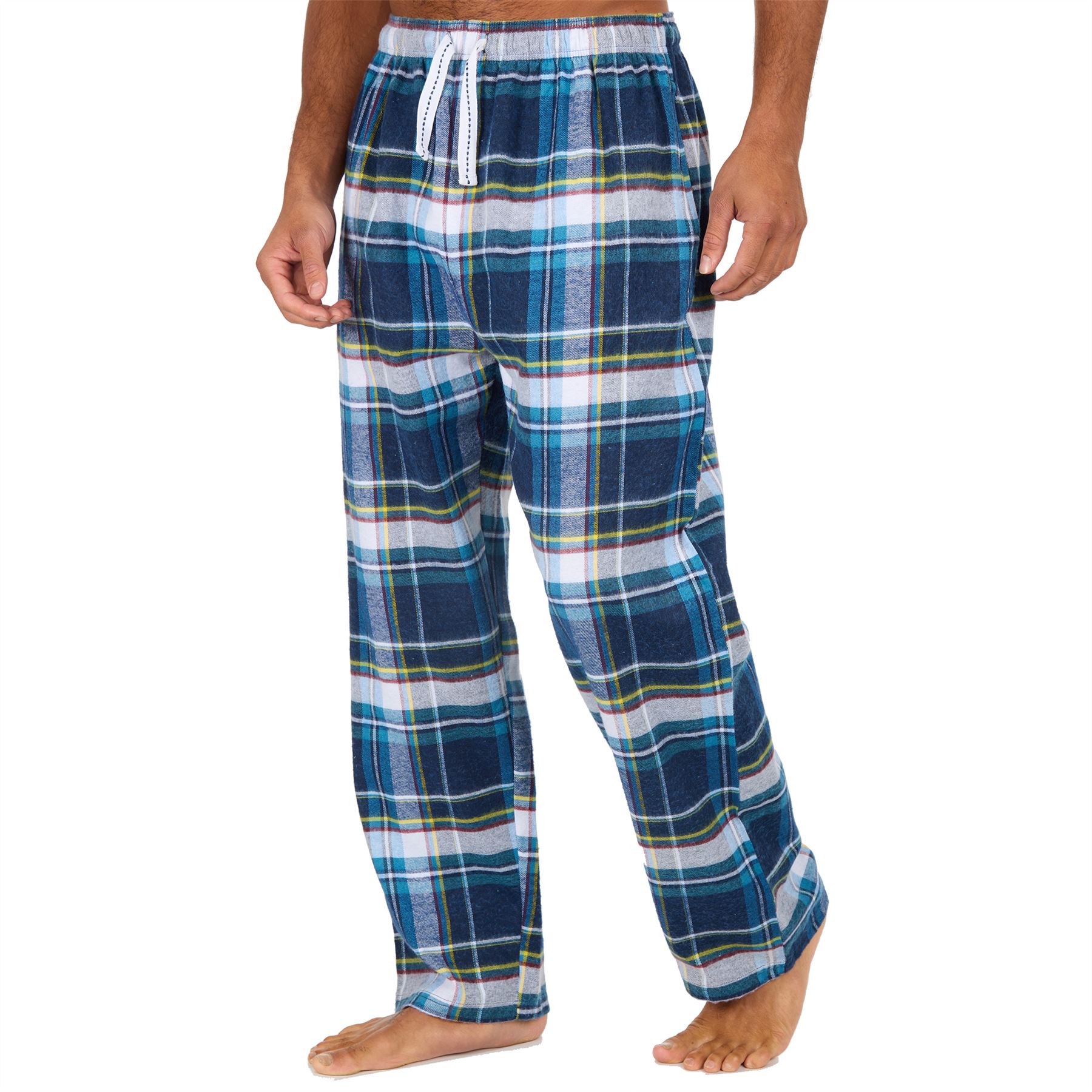 Mens Brushed Cotton Lounge Pants Soft Flannel Check PJs Pyjama Bottoms - Picture 23 of 23