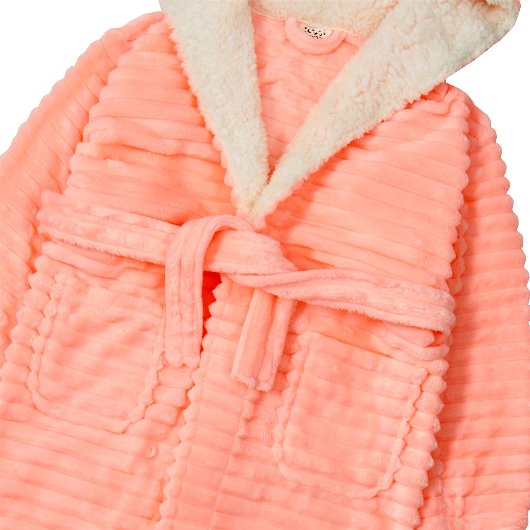 Girls Fleece Bathrobe Kids Childrens Novelty Soft Hooded Character