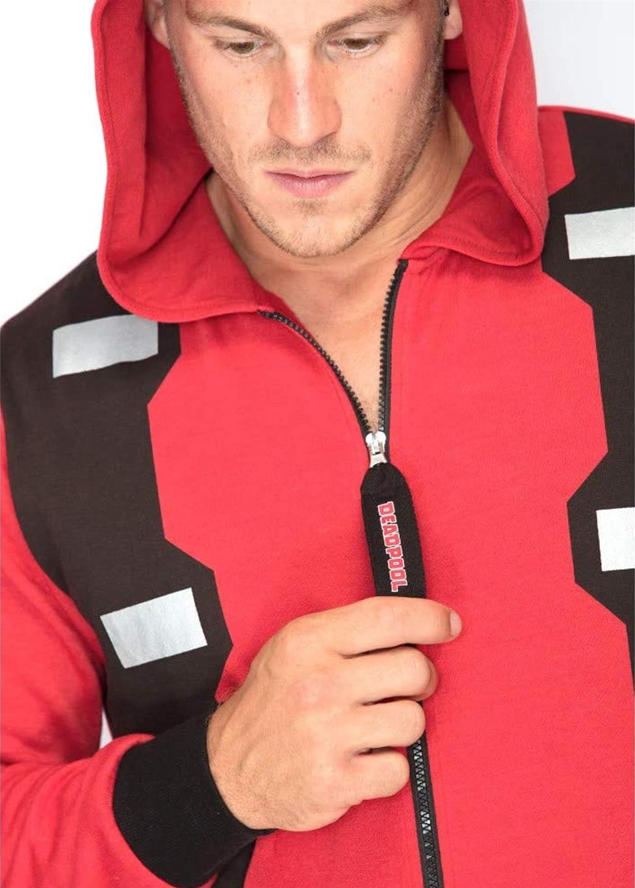 Mens Deadpool/Superman/Batman/Darth Vader Hooded Jumpsuit Zip All In One 1Onesie Mens Deadpool/Superman/Batman/Darth Vader Hooded Jumpsuit Zip All In One 1Onesie