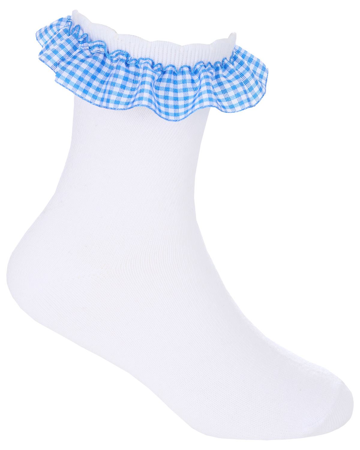 6 or 12 Pairs Girls Cotton Gingham Ankle Socks School - Picture 29 of 32