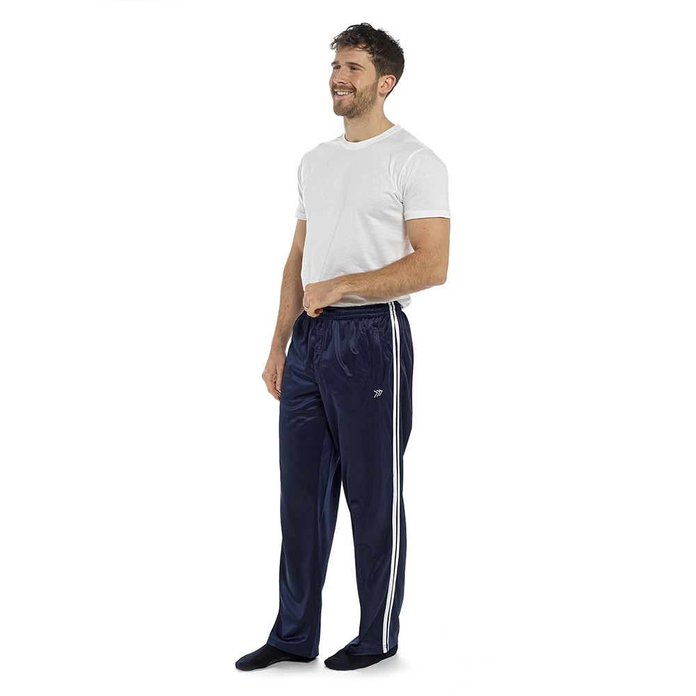 Pantaloni da jogging uomo adulti casual righe laterali tempo libero gamba larga palestra - Foto 6 di 7