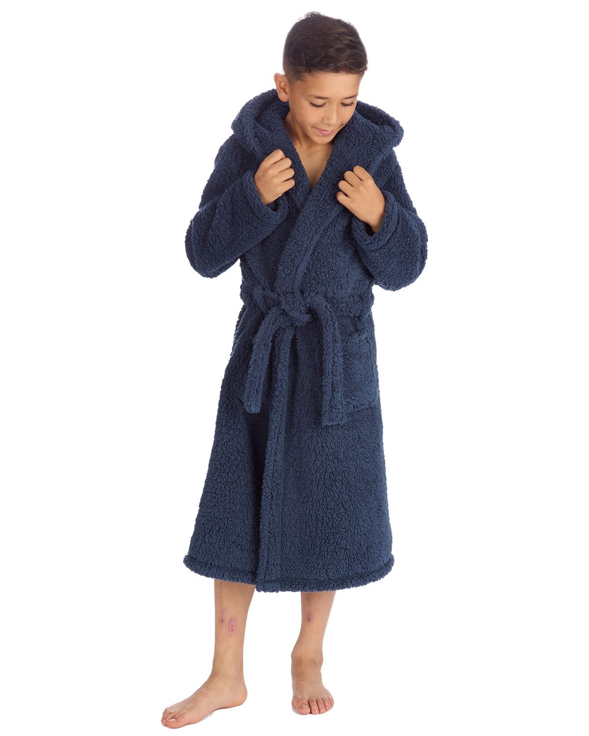 Accappatoio Borg per bambini Cargo Bay con cappuccio accappatoi accoglienti - Foto 13 di 17